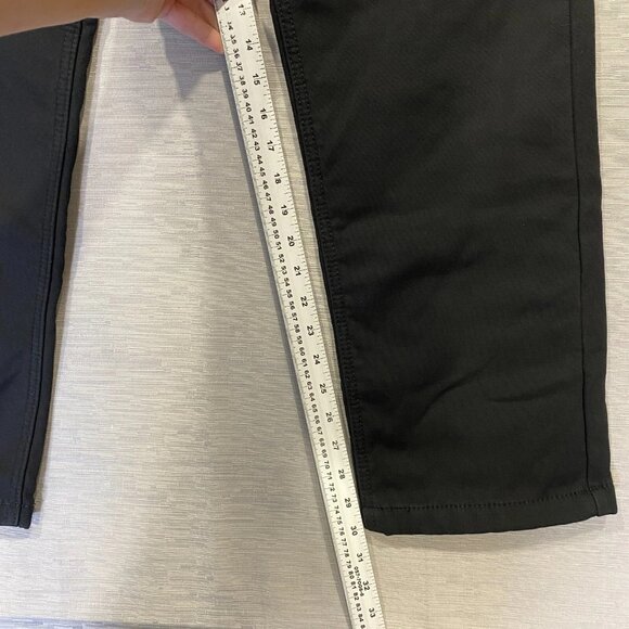 CAT Caterpillar Work Pants Mens 32 x 30 Black Canvas Fleece Lined Insulated - Picture 8 of 12